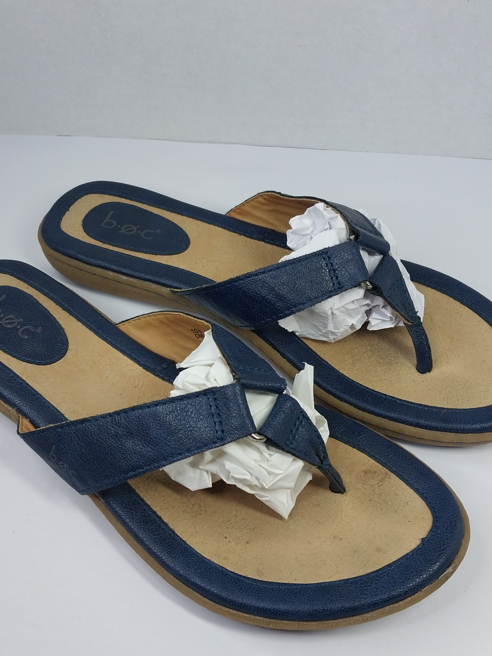 BOC Born Concepts Womens Size 10 M Thong Sandals Navy Comfort Flip Flops Shoes